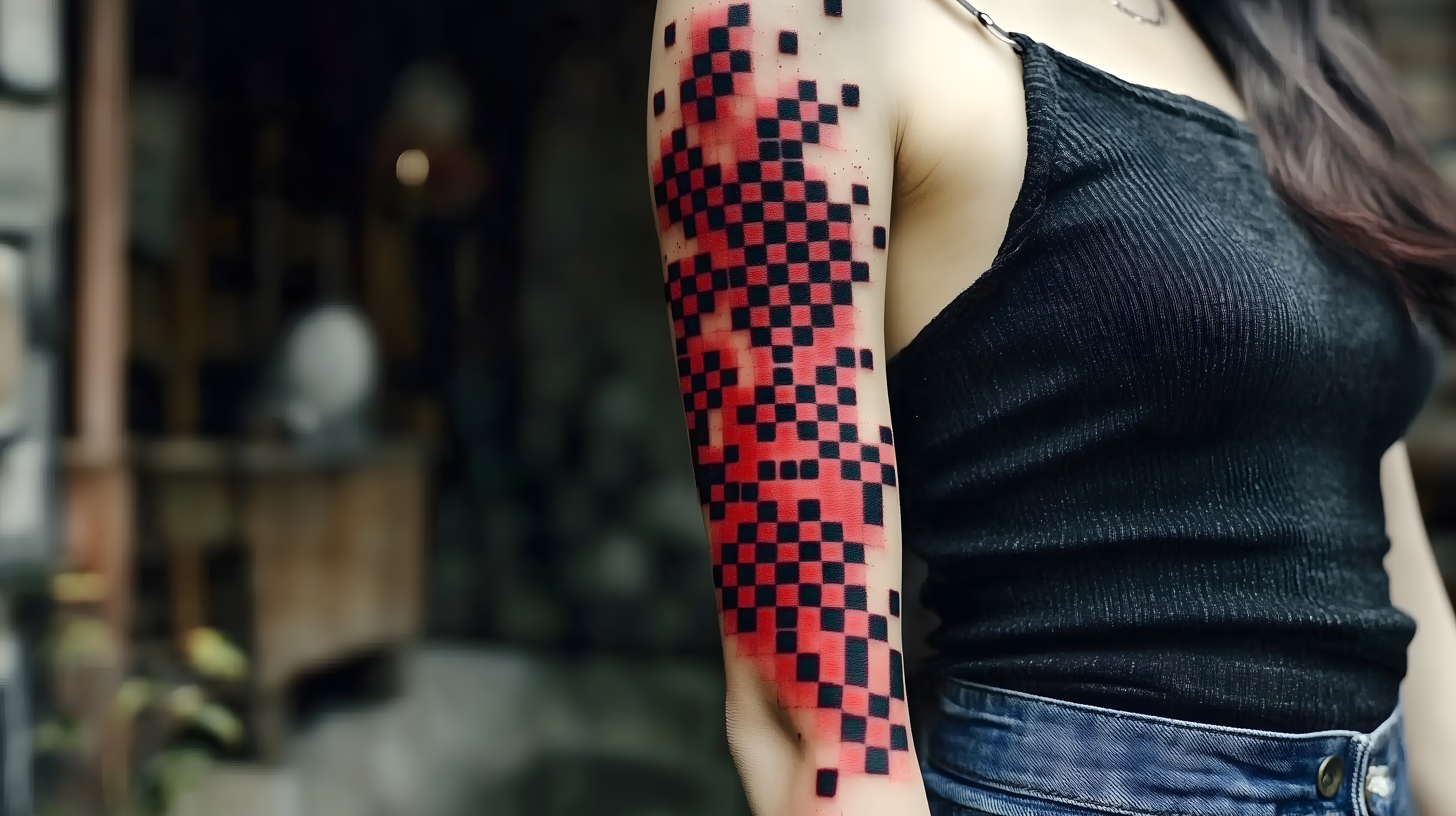 Digitales Tattoo-Design in Pixeloptik kostenlos herunterladen