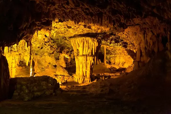 10 million years of history in the Cuevas del Hams caves in Porto Cristo, Mallorca, Balearic islands