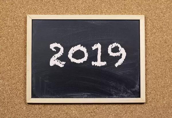 2019 on chalkboard