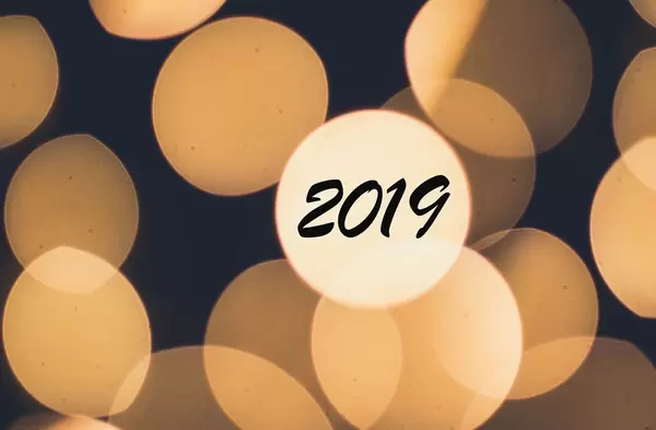 2019 with bokeh light