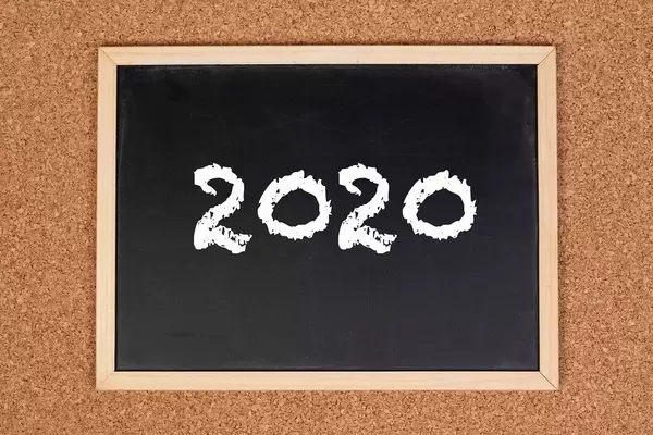 2020 on chalkboard