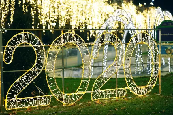 2020 street lights in Bucharest for Christmas