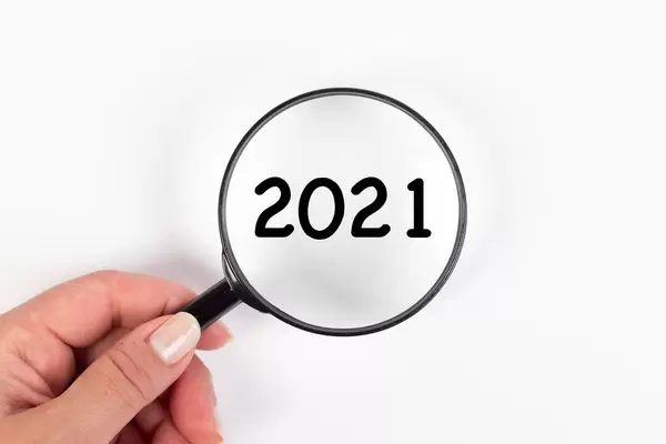 2021 under magnifying glass