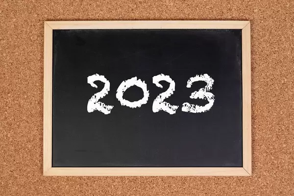 2023 on chalkboard