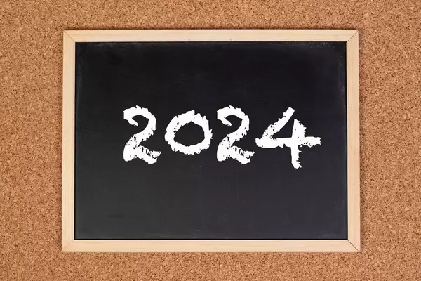 2024 on chalkboard