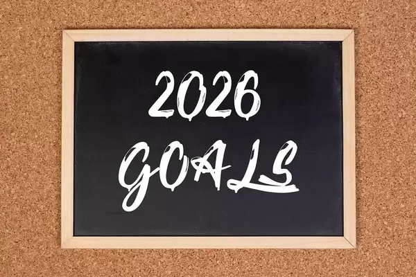 2026 goals on chalkboard