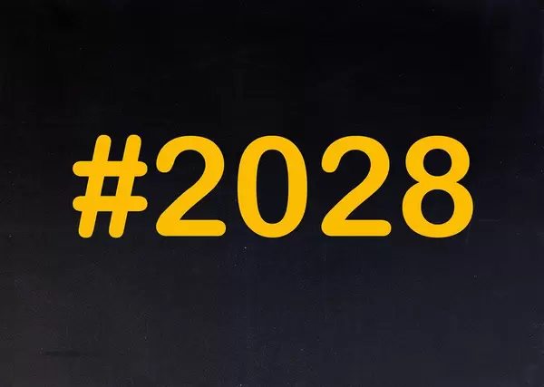 2028 written on chalkboard