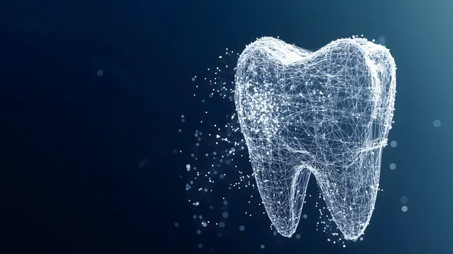 3D-Digitales Zahnmodell mit Datenpunkten