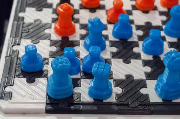 3D gedruckte Schachfiguren