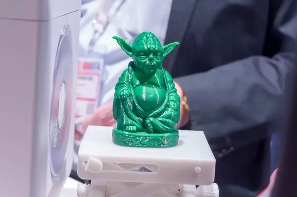 3D printed figure of Yoda from Star Wars