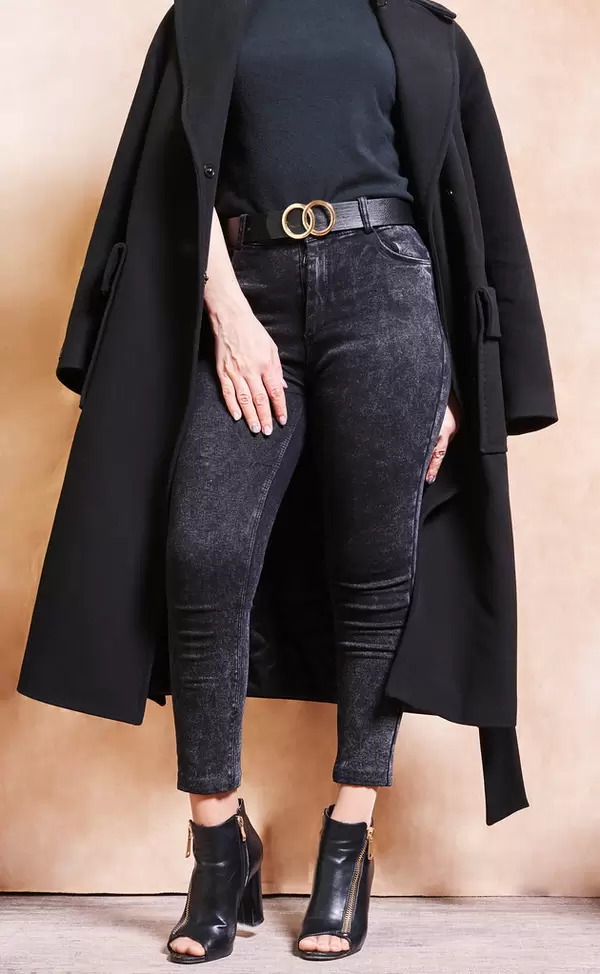 A beauty model posing in fashionable clothes