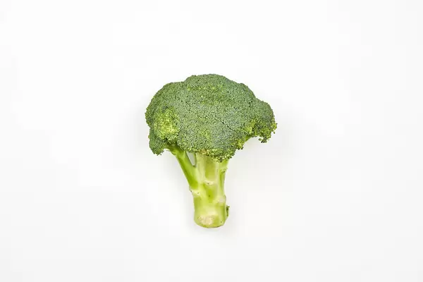 A broccoli on white background