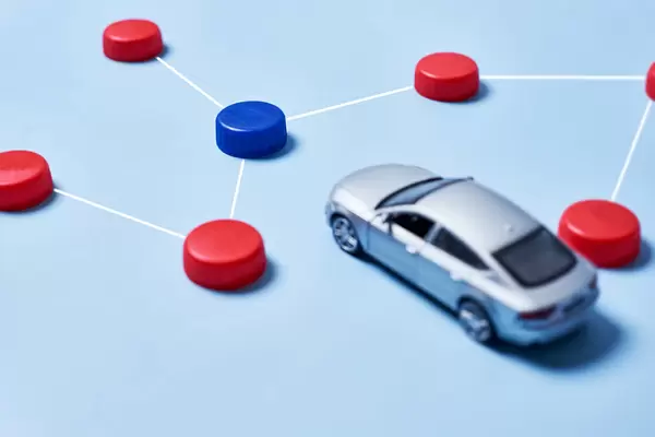 A car moving to location