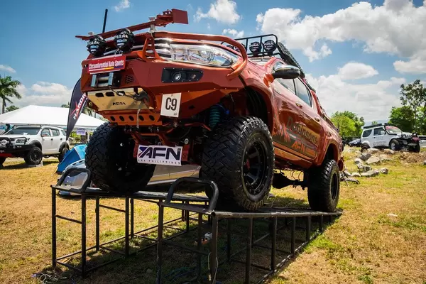 A customized pick-up truck for display at a local car show in Bacolod
