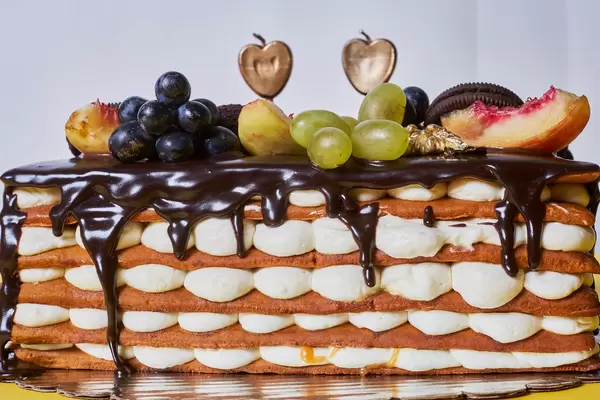 A delicious fruity birthday cake