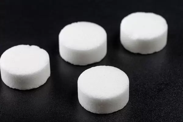 A dry fuel tablets on black background (Flip 2020)