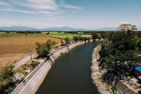 A flood control structure built on Imbang River