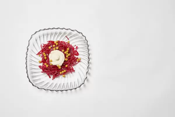 A plate of Beet Kimchi