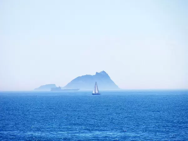 A scenic view of an island off the coast of Istanbul, Turkey