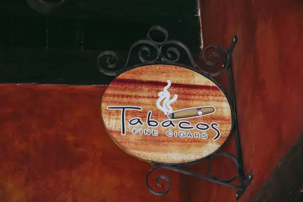 A Sign of a Cigar Selling Store