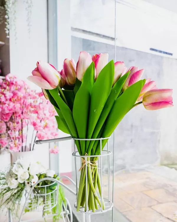 A small bouquet of tulips