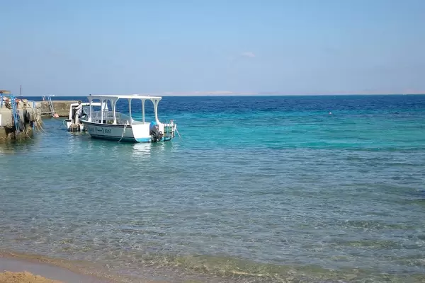 A view from the beach on the Red Sea, Hurgada, Egypt