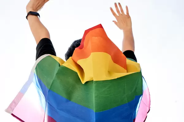 A woman participating in LGBT pride march
