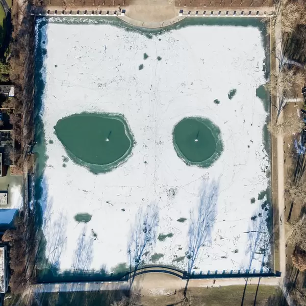 Aachener Weiher von oben