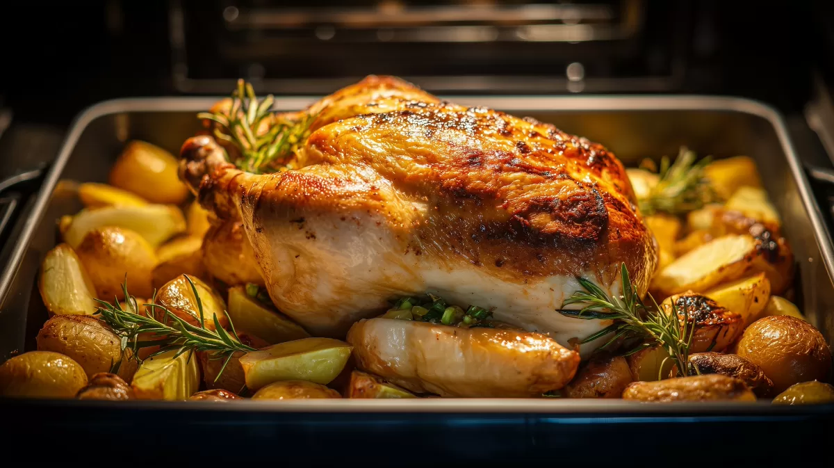 Ab in den Backofen Hühnchen mit Kartoffeln und Rosmarin