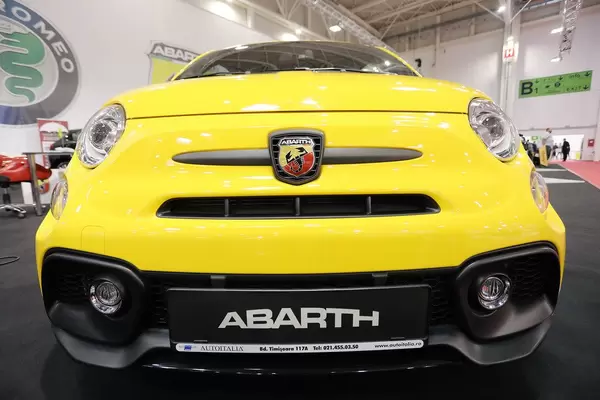 Abarth 595 Competizione sport car at Bucharest Auto Show 2019 SAB
