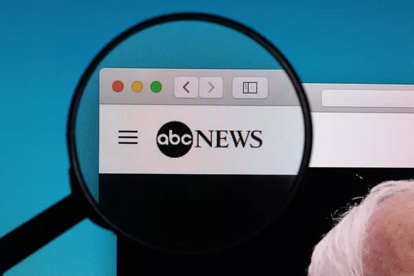 ABC News logo under magnifying glass