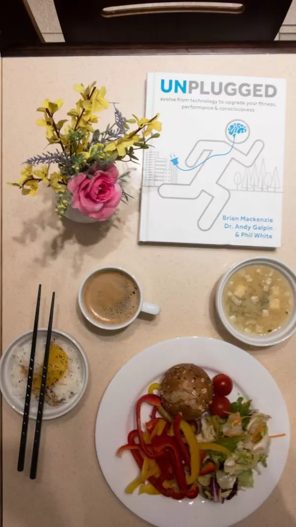 Abendessen und das Buch Unpluged