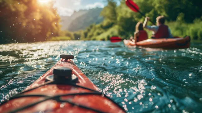 Abenteuerliches Kajakfahren in herrlicher Natur