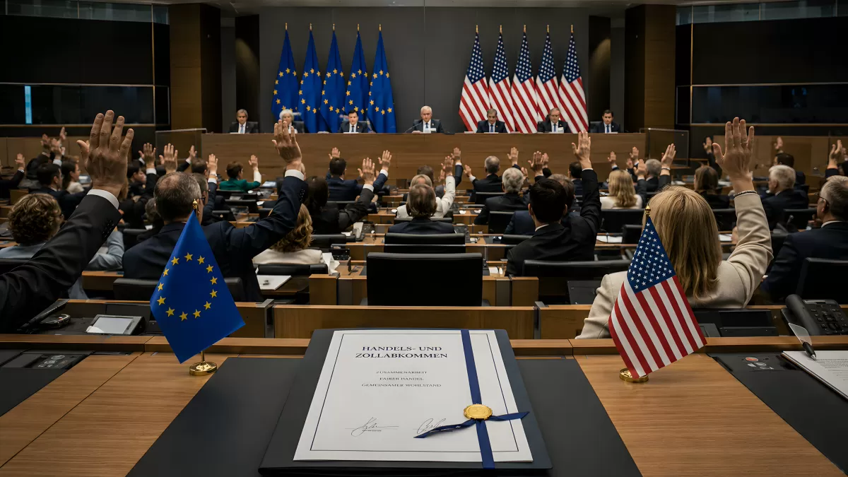 Abstimmung im EU-US-Handelsgipfel im Plenarsaal