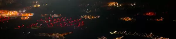 Abstract picture of airport lights from up above (Flip 2019)