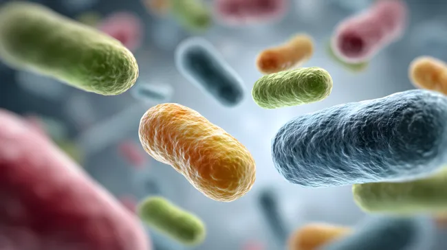 Abstrakte Bakterien-Illustration unter dem Mikroskop