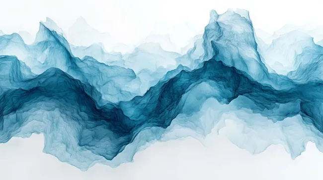 Abstrakte Berglandschaft in Blautönen