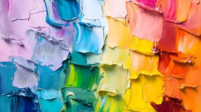 Abstrakte bunte Ölmalerei auf Leinwand