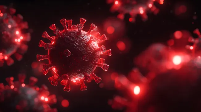 Abstrakte Darstellung des COVID-19-Virus