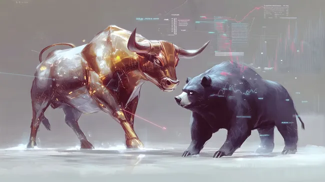 Abstrakte Darstellung von Börse und Finanzmärkten