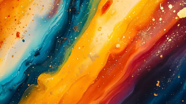 Abstrakte Farbexplosion in Regenbogenfarben