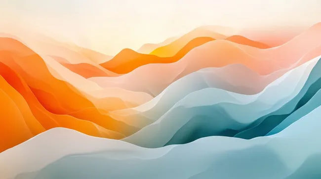 Abstrakte Landschaft mit fließenden Farbverläufen