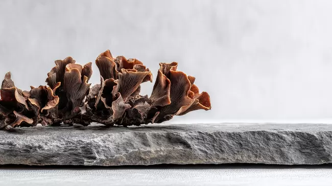 Abstrakte Pilzstruktur auf Stein - Natürliche Kunstwerke