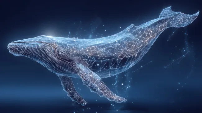 Abstrakte Walillustration im Digitalnetz-Stil