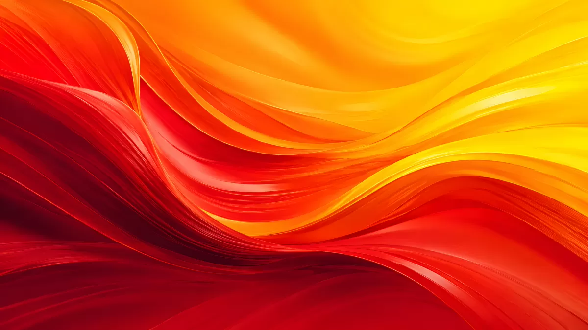 Abstrakte Wellen in Rot Orange Gelb als Hintergrund