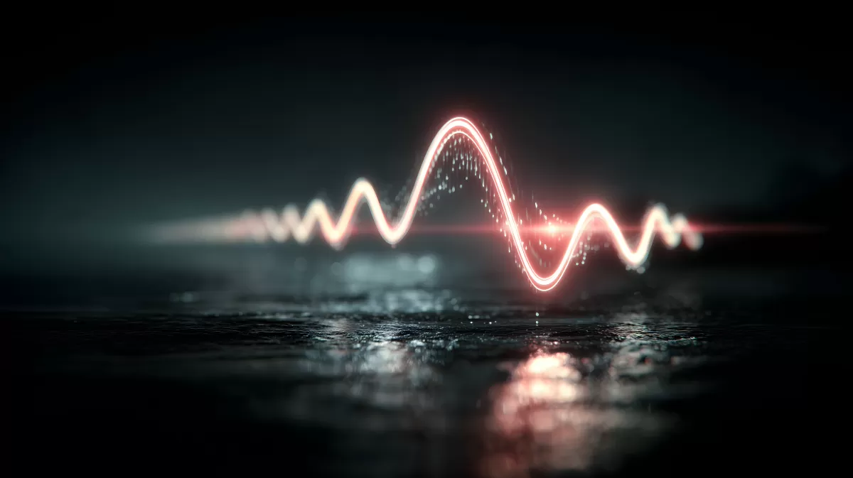 Abstrakte Wellen und Linien: Dynamische Stimmung im Dunklen