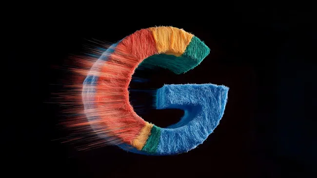 Abstraktes Google-Logo in bunter, dynamischer Optik