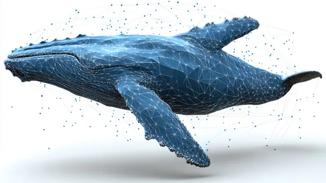 Abstraktes Netzwerk-Wal-Stockfoto für digitale Medien