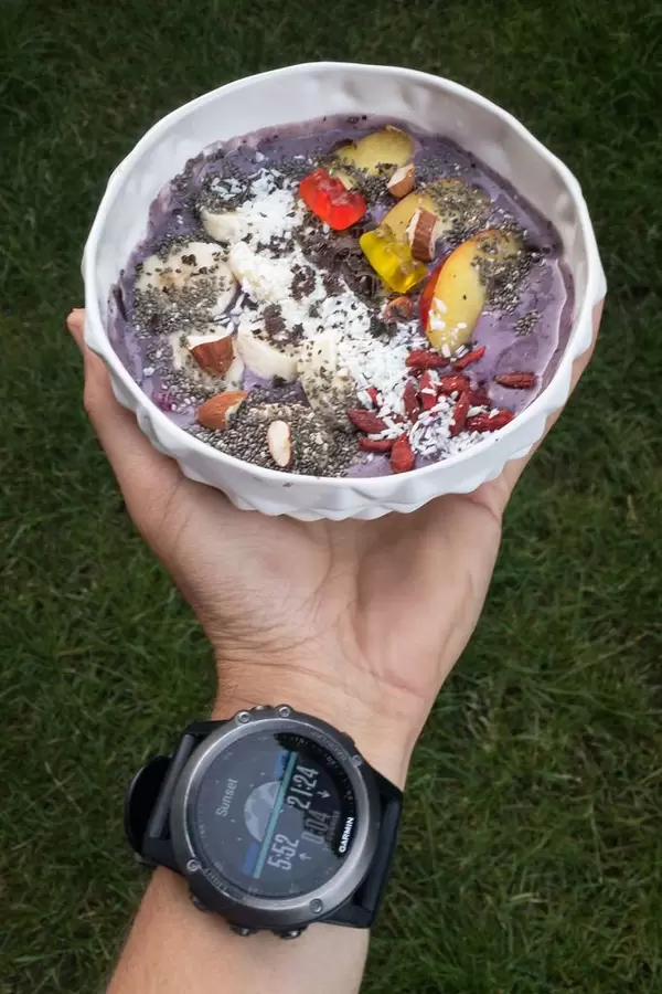 Acai Bowl at Sunset - Healthy  Start into the day