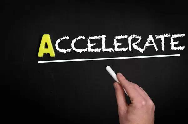 Accelerate text on blackboard